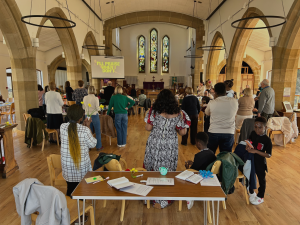 people worshipping in St Paul's
